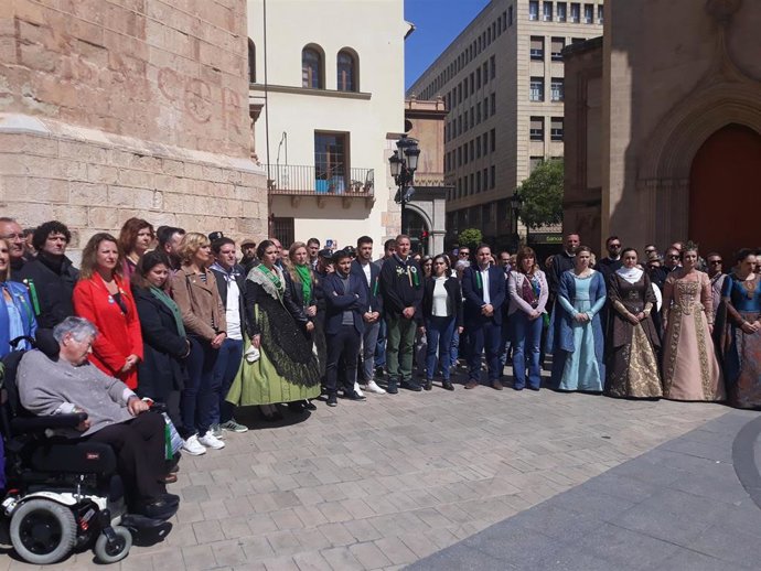 Castellón.- Ciudadanos se concentran para mostrar su respulsa a las agresiones s