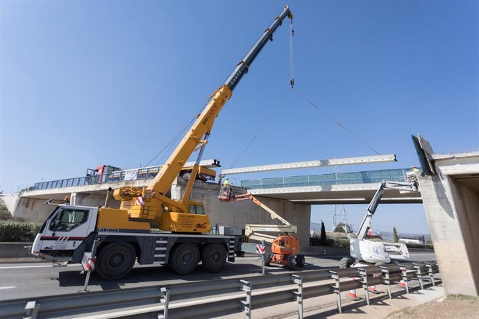El puente de la carretera Tudela-Tarazona podría ponerse en servicio la semana d