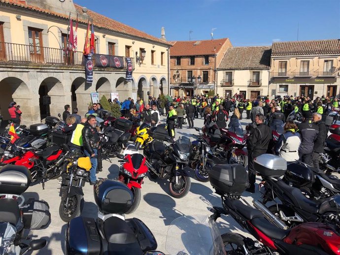 Villacastín (Segovia) reúne a más de 250 moteros en el primer almuerzo de la con