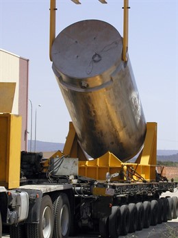 Preparación transporte de residuos radiactivos en la CN de Trillo