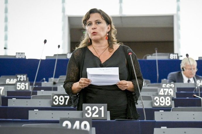 La eurodiputada del BNG, Ana Miranda, en la Eurocámara