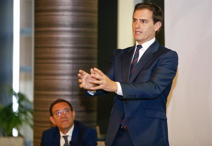 Albert Rivera, pronuncia la conferencia 'El futuro de España', en un desayuno in