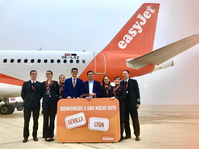 Sevilla.- EasyJet inaugura su nueva ruta Sevilla-Lyon