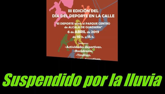 Sevilla.- Suspendido por la lluvia el III 'Día del Deporte en la Calle' en Alcal