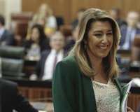 Susana Díaz denuncia "peajes" de la Junta a Vox como el "pago a mujeres para que se queden preñadas"