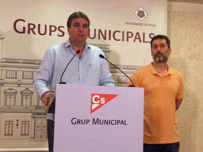 Rueda de prensa de Cs de Reus (Tarragona)
