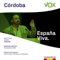 Santiago Abascal dará un mitin en Córdoba a tres días del inicio de la campaña electoral