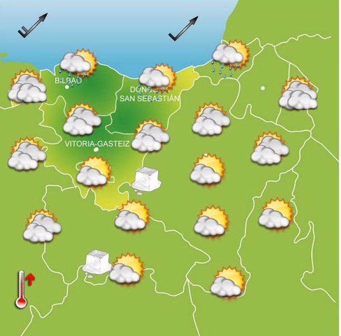 Previsiones meteorológicas del País Vasco para mañana, día 4
