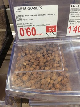 Valencia.- La Unió denuncia venta de chufa africana en Alboraia, "en el pleno co