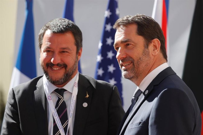Italia/Francia.- Salvini destaca su nueva "sintonía" con su homólogo francés en 