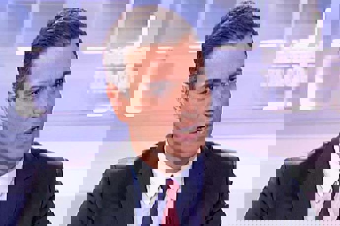 Pedro Sánchez en una entrevista a Telecinco