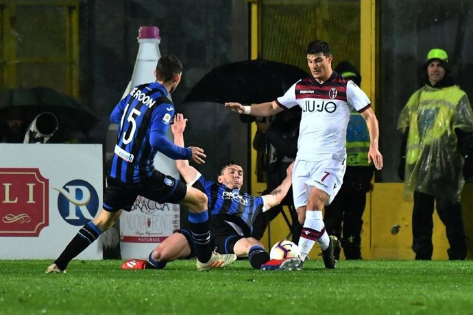 Marten De Roon, en un partido con el Atalanta BC.