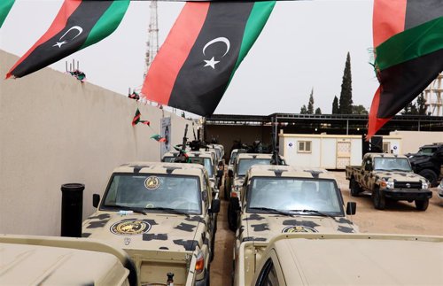 Vehículos militares incautados por el Gobierno a Khalifa Haftar