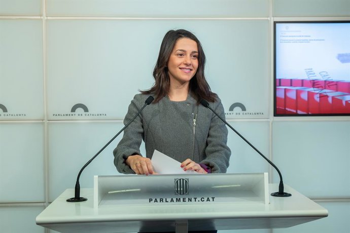 Roda de premsa de Ciutadans en el Parlament de Catalunya