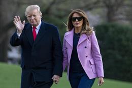 Donald and Melania Trump return White House