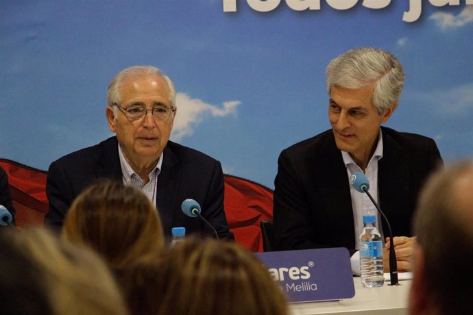 Adolfo Suárez Illana , con el candidadto del PP por Melilla Fernando Gutiérrez D