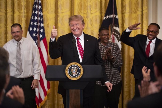 Trump celebrates criminal justice reform law at White House