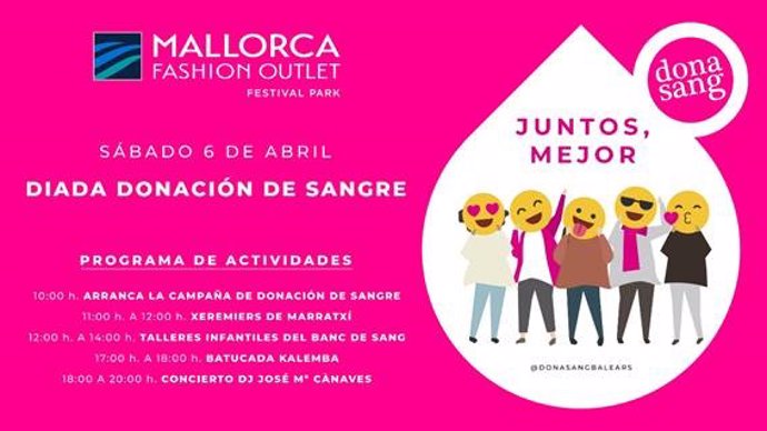 El Mallorca Fashion Outlet acoge el sábado la Diada por la donación de sangre