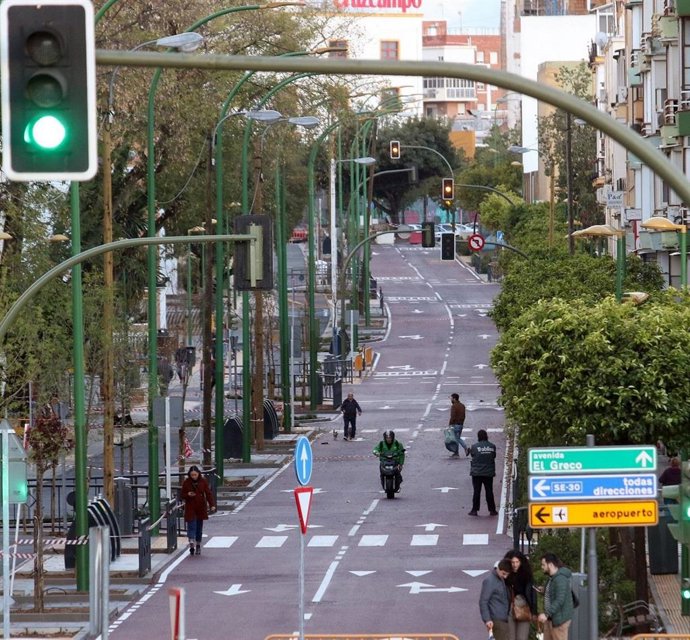 Sevilla 05/04/2019. Foto: Carlos Márquez. Finalización De Las Obras De La Avenid