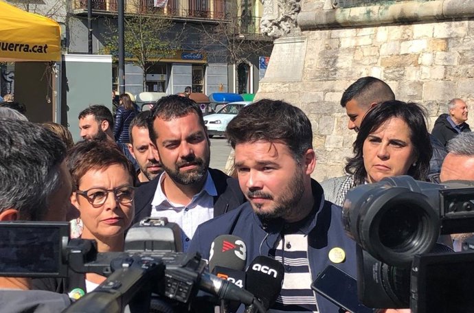 28A.- Rufián Reprocha A Podemos Que Callara Cuando ERC Padeció "Las Cloacas Del 