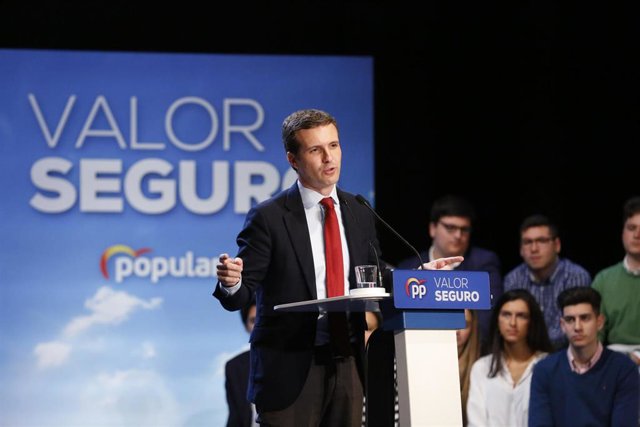 Acto del PP con militantes en Salamanca (Castilla y León) en el que interviene e