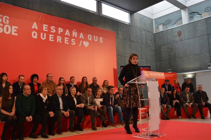 Adriana Lastra (PSOE) llama a "frenar" en las urnas "el fascismo" que está "agaz
