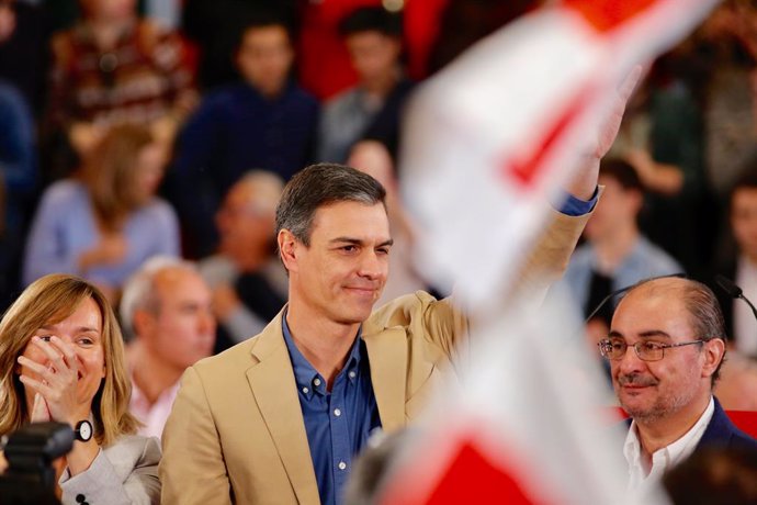 Mitin del PSOE-Aragón con la intervención del Presidente del Gobierno, Pedro Sán