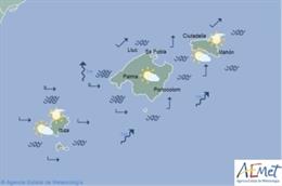 Predicción meteorológica para este lunes 8  de abril de marzo en Baleares: