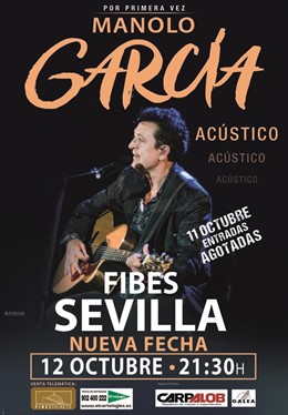 Sevilla.-Manolo García ofrecerá el 12 de octubre un segundo concierto en Fibes d