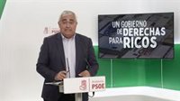 PSOE-A dice que la Junta se entrega a "postulados" de Vox en materia fiscal y "blinda" que los ricos no paguen impuestos