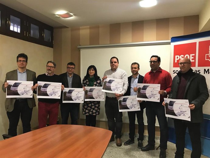 Jaén.- EL PSOE reclama desde ocho municipios la reactivación de la línea ferrovi