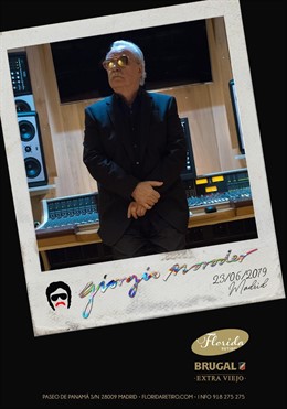 Giorgio Moroder actuará el 23 de junio en la sala Florida Retiro de Madrid