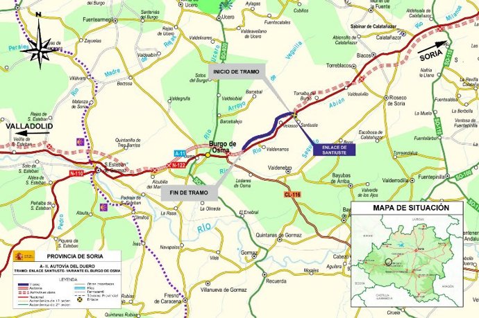 Fomento abrirá este miércoles un tramo de 8,5 kilómetros de la A-11 entre Santiu