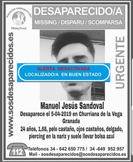 Granada.- Sucesos.- Localizado en buen estado el joven desaparecido desde el vie
