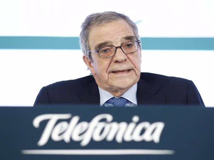 César Alierta en la presentación de resultados de Telefónica