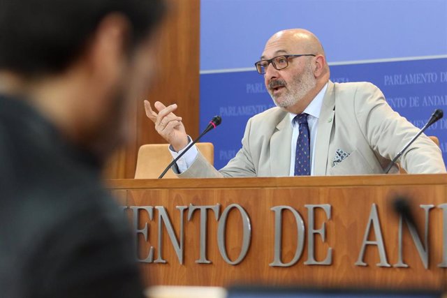 Rueda de prensa del portavoz parlamentario de Vox Andalucía, Alejandro Hernández
