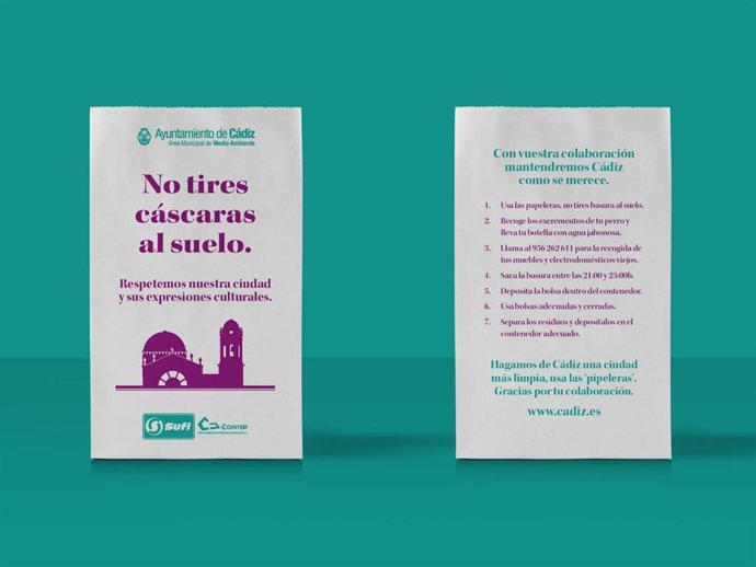 Cádiz.- El Ayuntamiento repartirá 20.000 'pipeleras' para depositar las cáscaras
