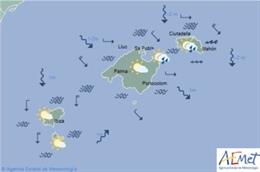 Predicción meteorológica para este jueves 11 de abril de marzo en Baleares: intervalos nubosos con chubascos ocasionales