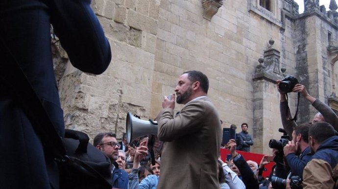 Santiago Abascal en un acto público en Córdoba en una imagen de archivo