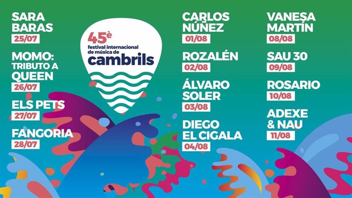 El Festival de Música de Cambrils tendrá a Rosario, Sara Baras, Fangoria y Els Pets