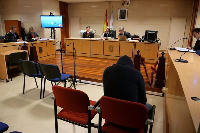 Segunda jornada en Santiago de Compostela del juicio por intento de rapto a una chica en Boiro al asesino confeso del crimen de Diana Quer, José Enrique Abuín, alias El Chicle