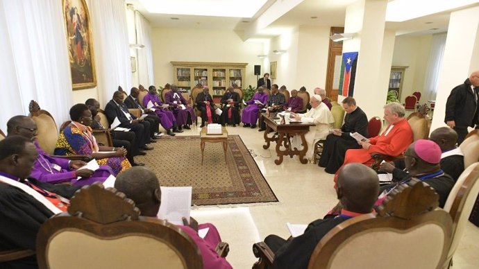 Sudán del Sur.- El Papa llama a los líderes de Sudán del Sur a "superar lo que les divide" y consumar la paz