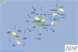 Predicción meteorológica para este viernes 12 de abril de marzo en Baleares: chubascos ocasionales