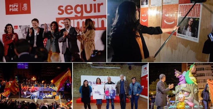 28A.- Carteles, Banderas Y Una Falla Para Llamar A Las Urnas: Los Partidos Valencianos Están Listos Para Elecciones
