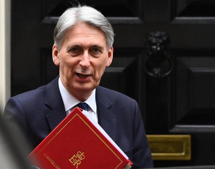 Philip Hammond at Downing street in London