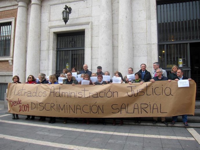 Concentración de letrados de la Administración de Justicia.