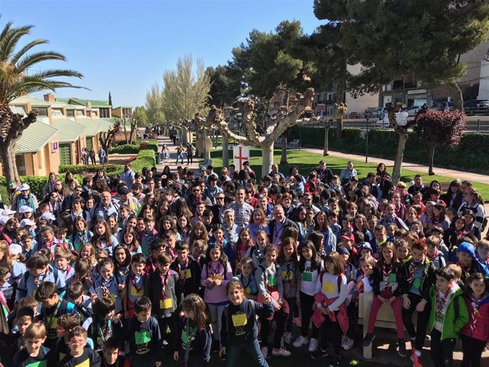 Diego Azcona participa en Alfaro en la celebración de San Jorge con más de 300 scouts riojanos