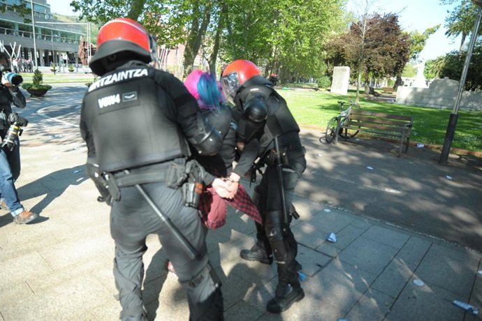 El presidente de Vox, Santiago Abascal, participa en un acto público en Bilbao