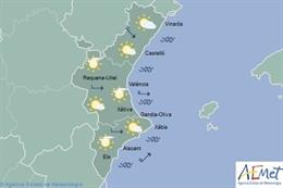 Las temperaturas suben este domingo cerca de seis grados, con máximas de 30 y 31 grados en Elche y Orihuela (Alicante)