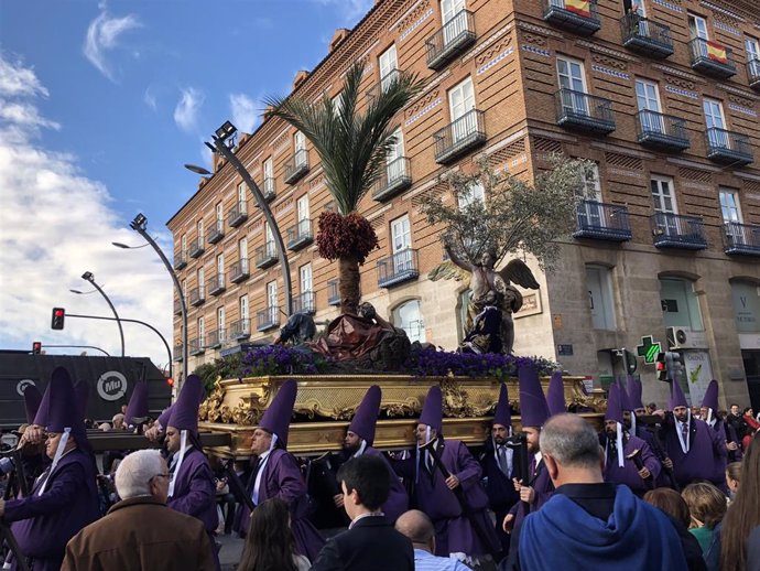 Uno de los pasos de la procesión de Los Salzillos